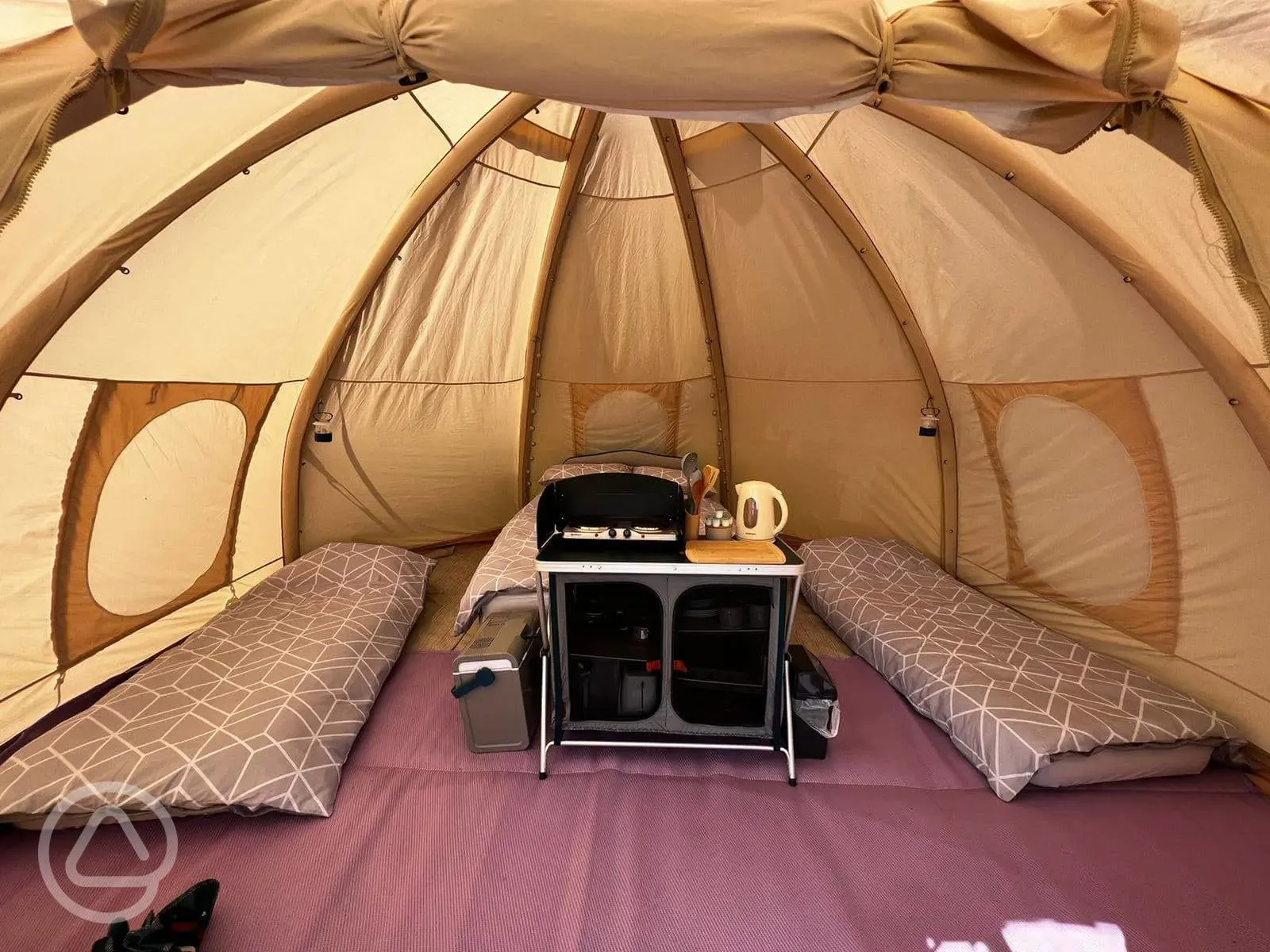 Bell tent interior