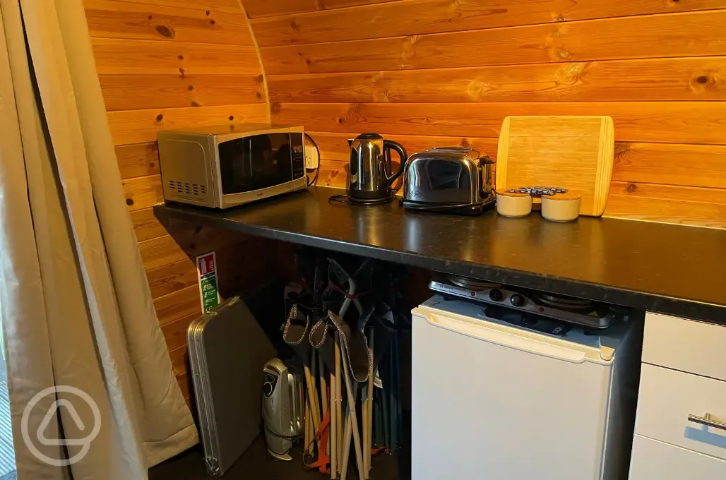 Glamping arch kitchen