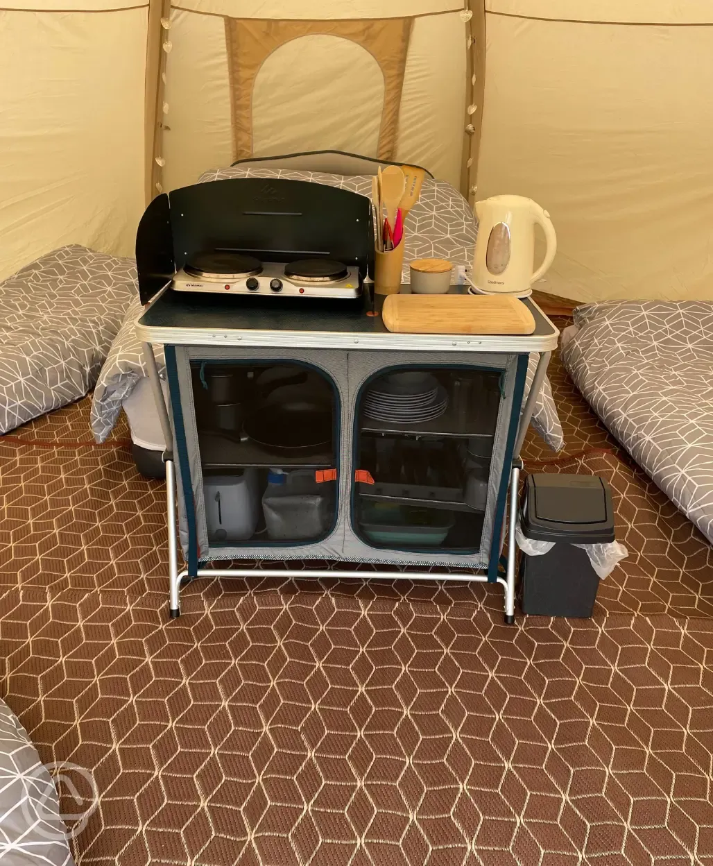 Bell tent interior