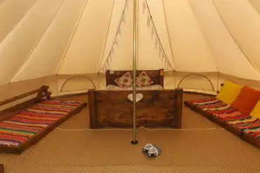 Large bell tent interior