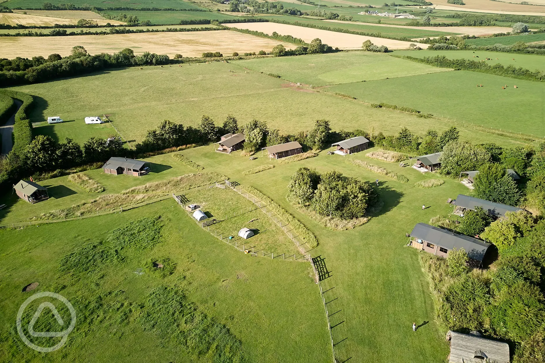 Aerial view of site