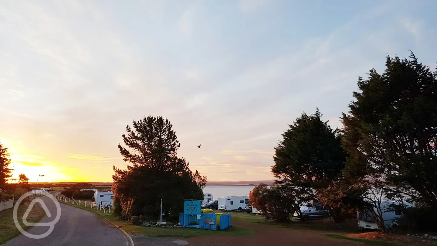 Fortrose Bay Campsite at sunset