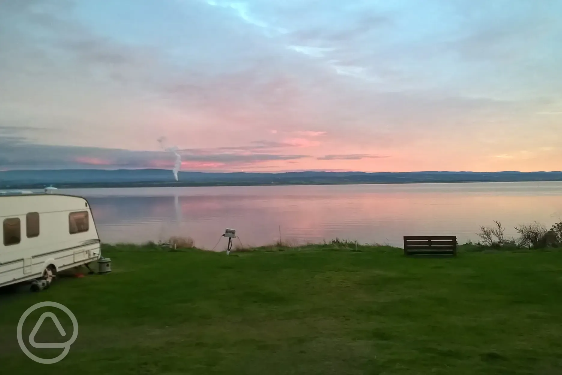 Sunset by the sea at Fortrose Bay Campsite