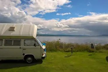 Campervan by the water Fortrose Bay Campsite