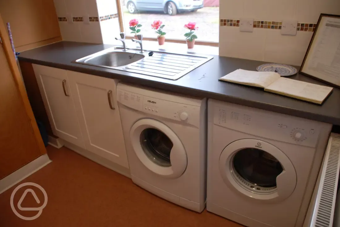Laundry and washing up facilities