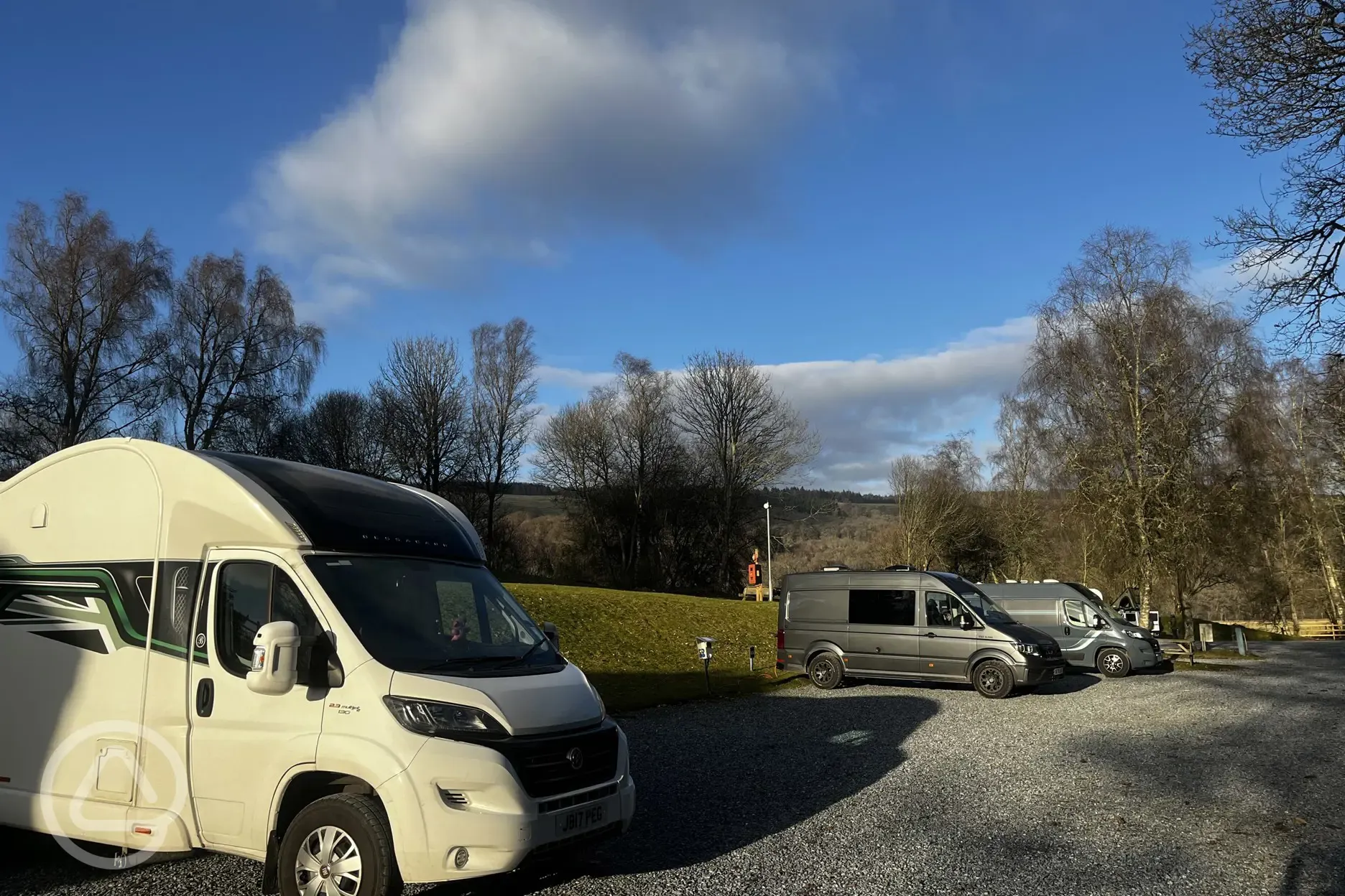 Medium electric hardstanding campervan pitches