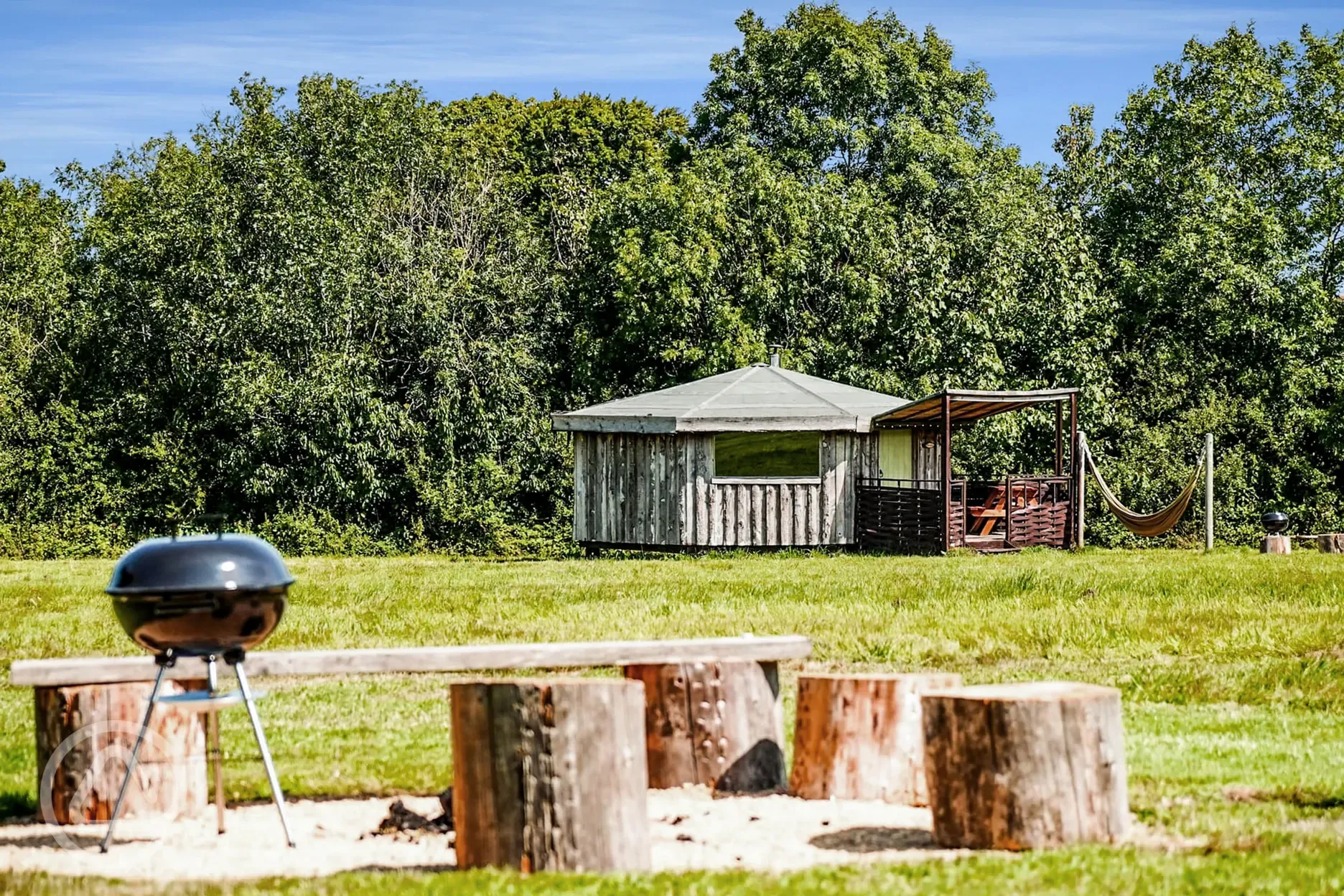 Yabin and fire pit/BBQ area