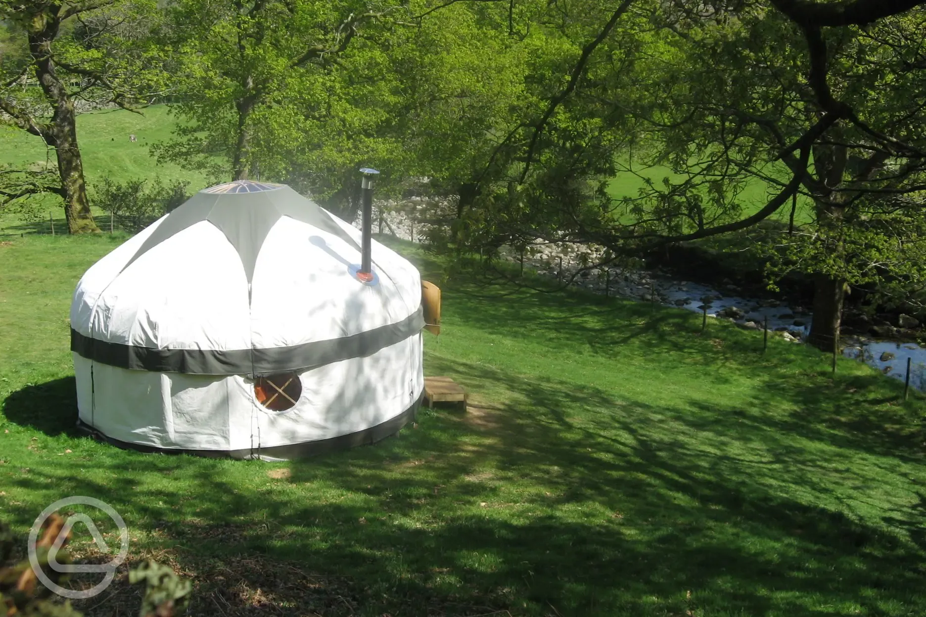 Yurt with views of the River Derwent