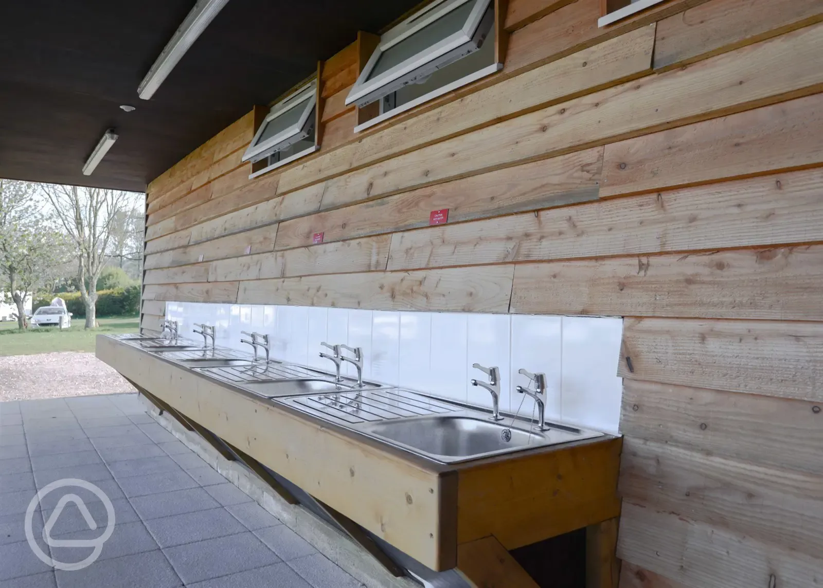 Outdoor washing up area