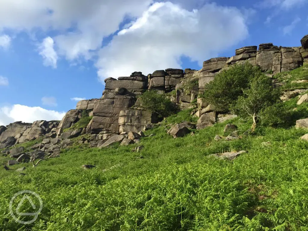 Stanage edge - a short walk from the campsite