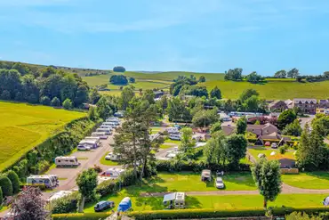 Aerial of Pennine View Park with views to Smardale Gill
