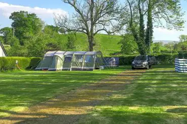 Electric grass tent pitches with 16 amp hook ups