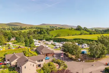 Aerial of Pennine View Park from the entrance