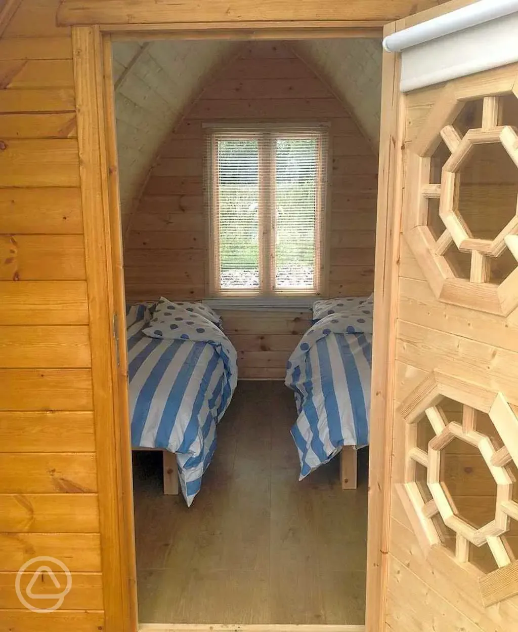 Camping pod interior