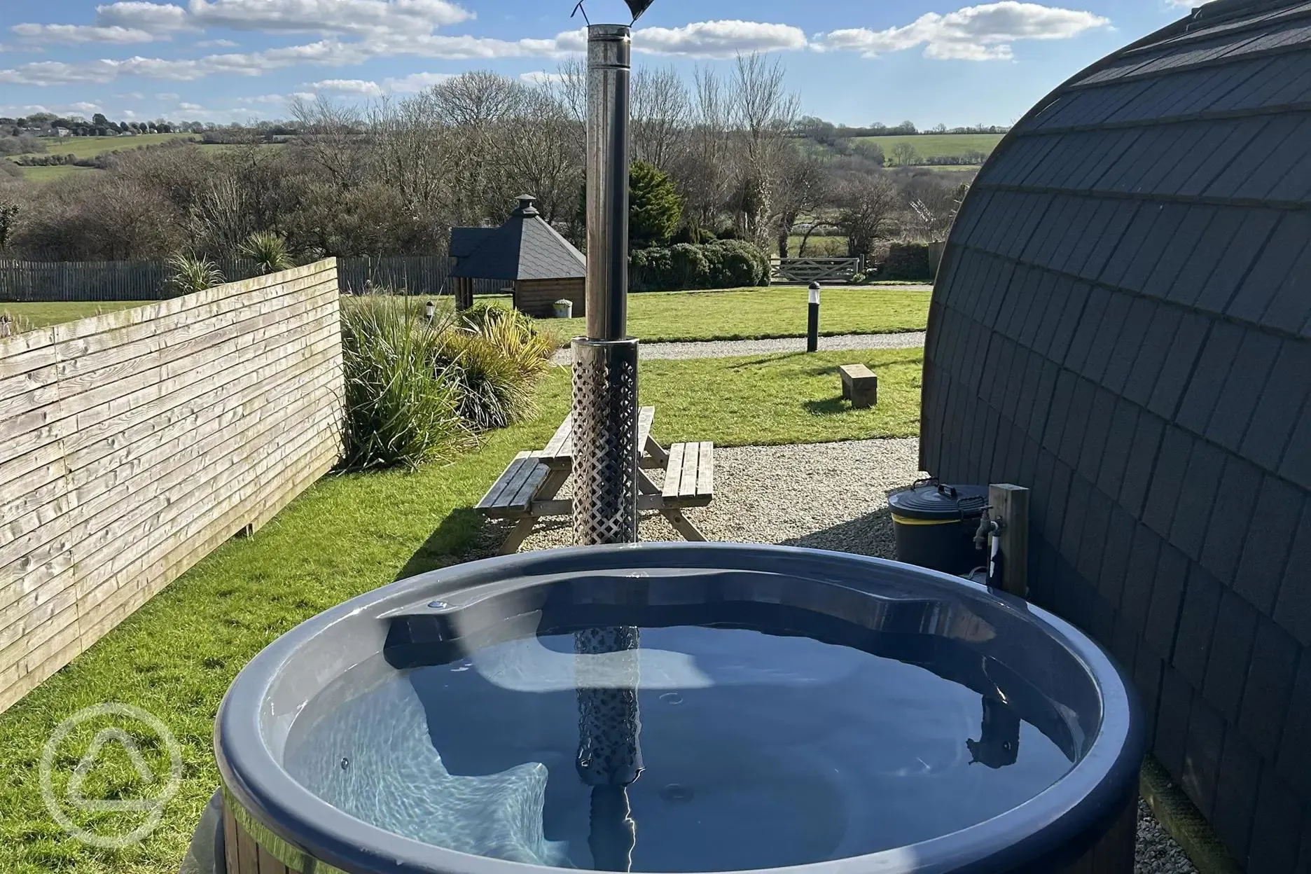 Hot tub daytime