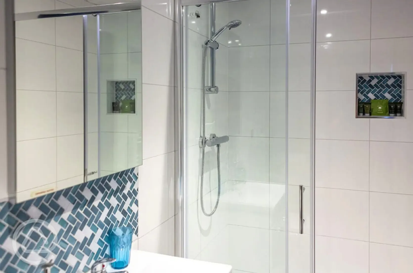 Private allocated glamping facilities - shower