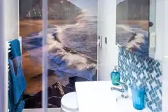 Private allocated glamping facilities - toilet and shower