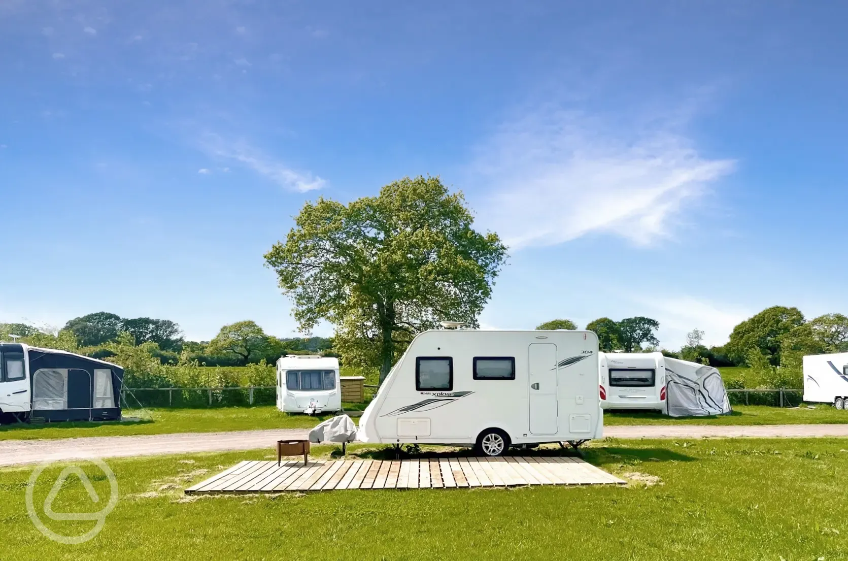 Fully serviced grass pitches
