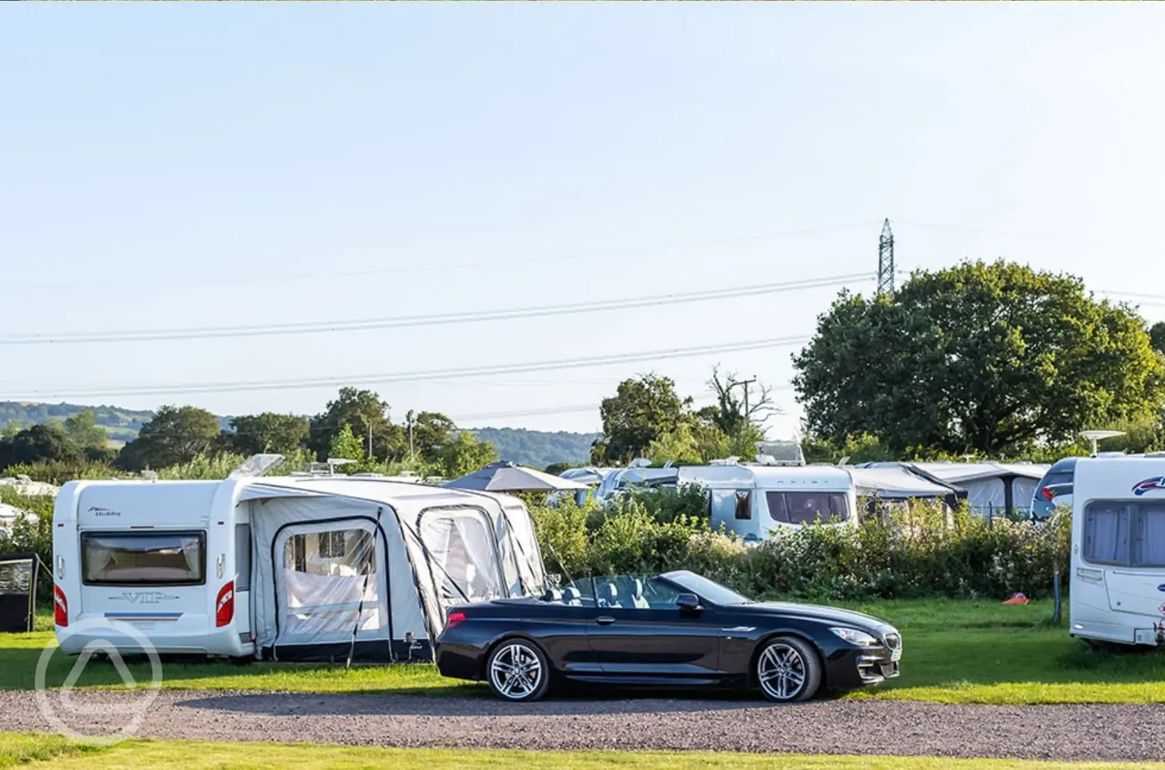 Fully serviced grass pitches