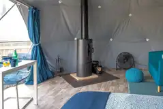 Glamping dome interior