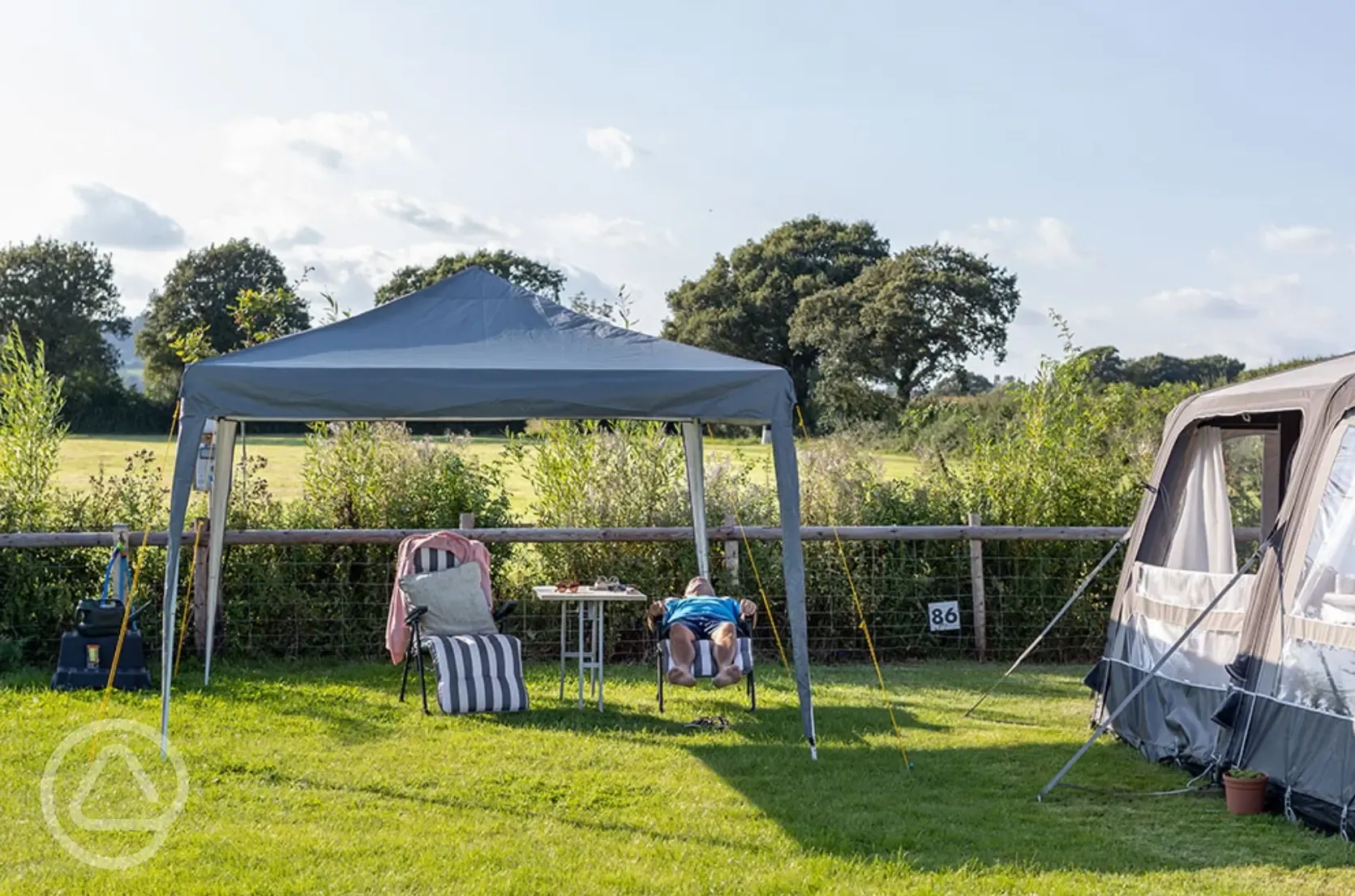 Fully serviced grass pitches