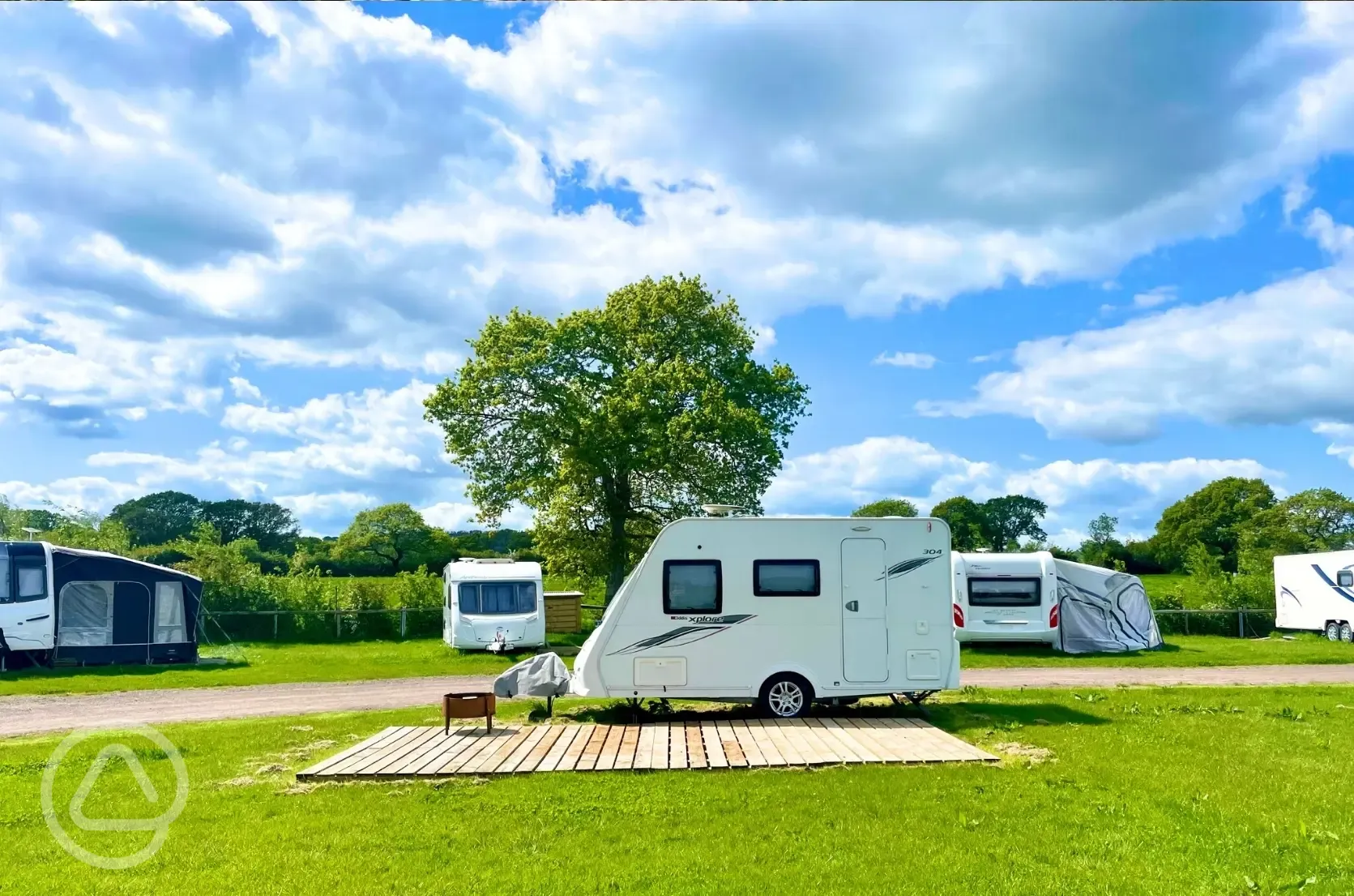 Fully serviced grass pitches