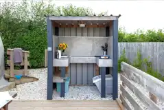 Yurt outdoor kitchen