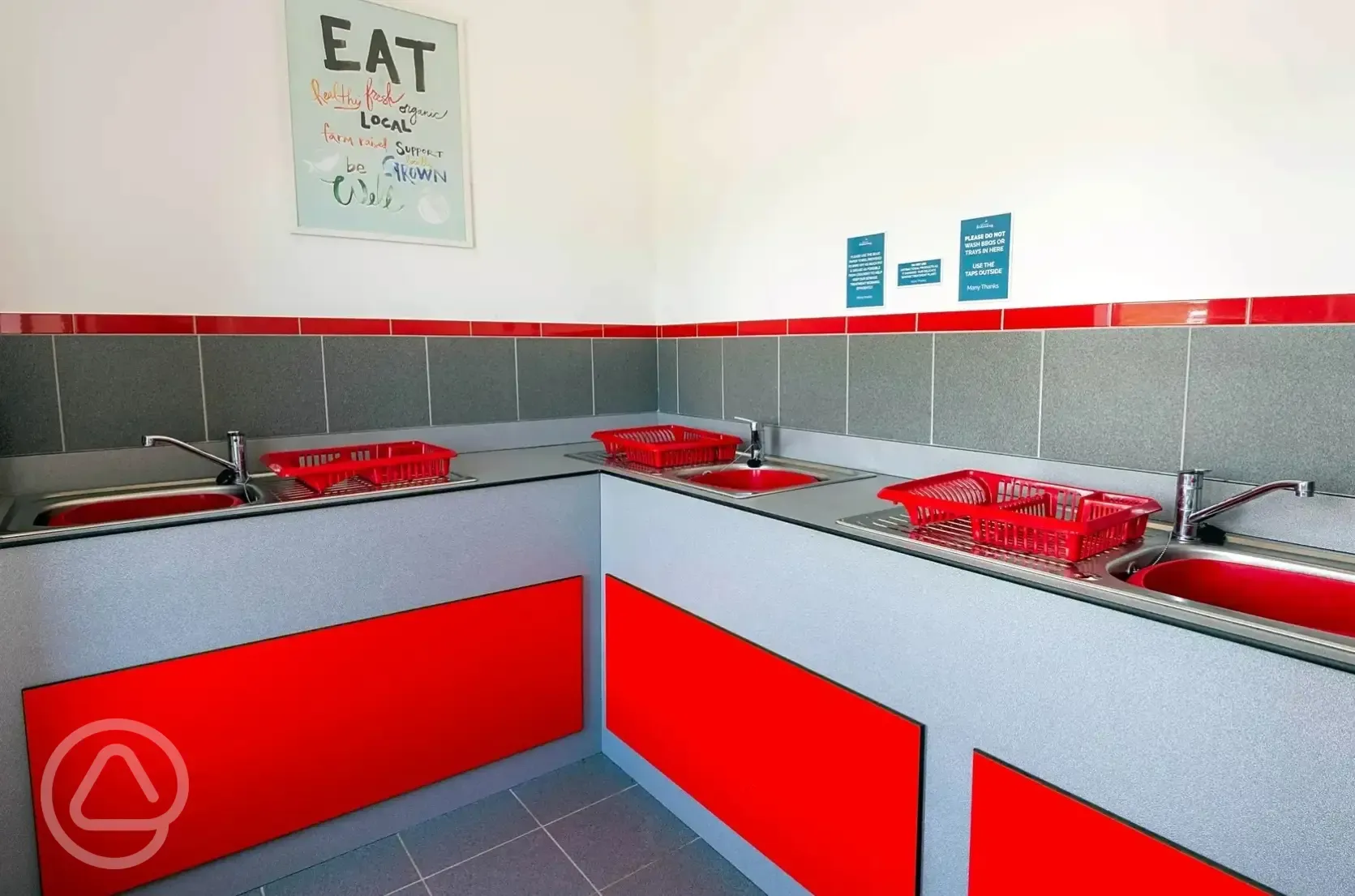 Camping and touring facilities - washing up sink