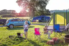 Grass pitches for large tents