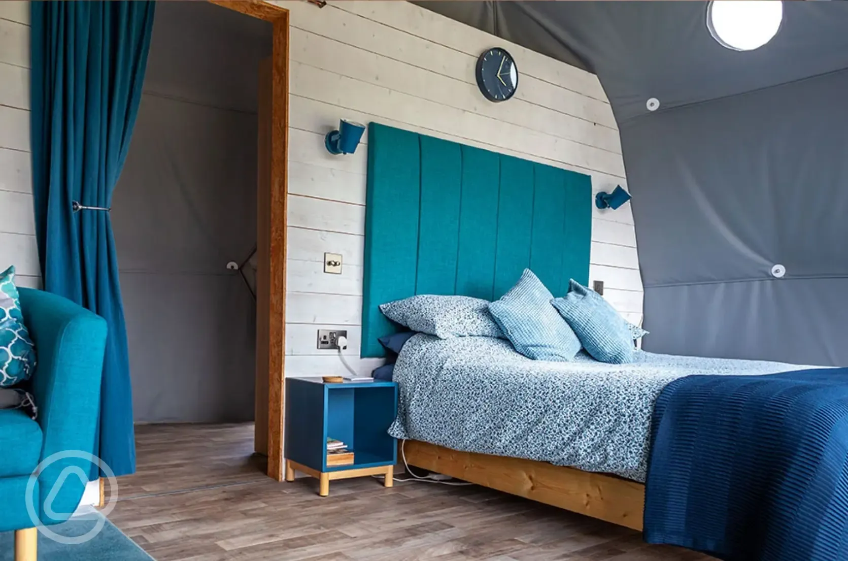 Glamping dome interior