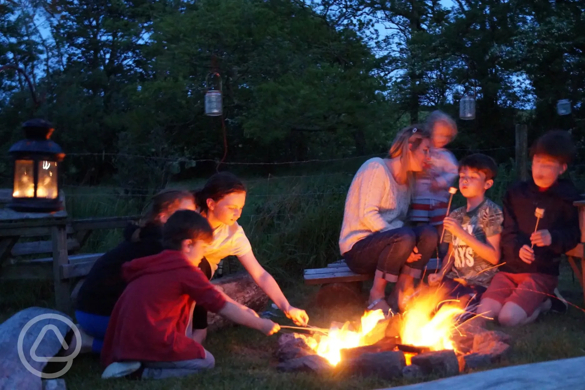 Campfire cook out Tremeer Farm