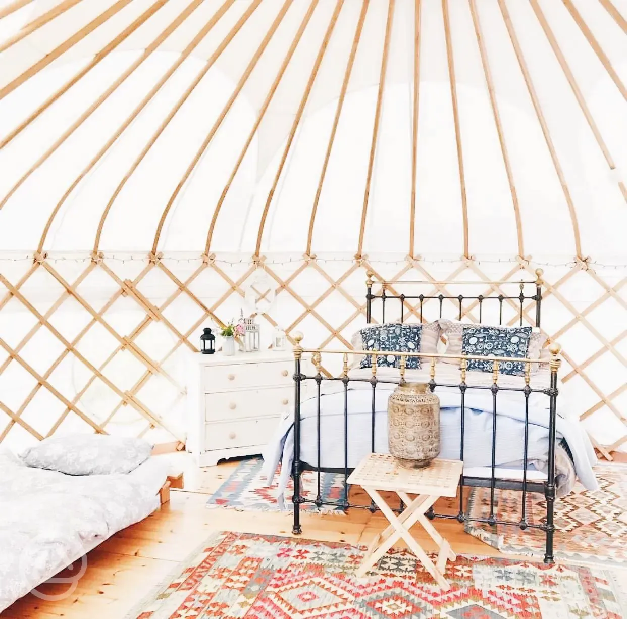 Furnished yurt holiday