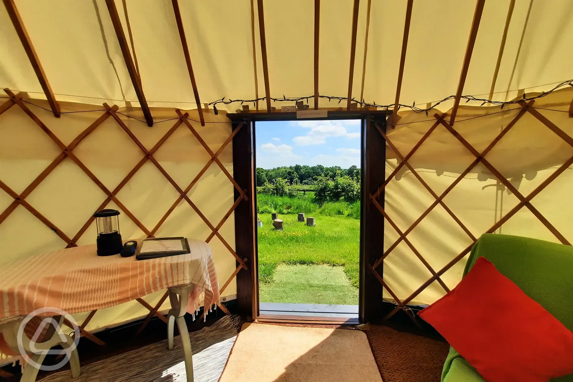 Yurt interior