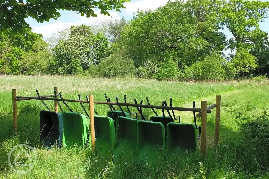 Wheelbarrows for transporting goods