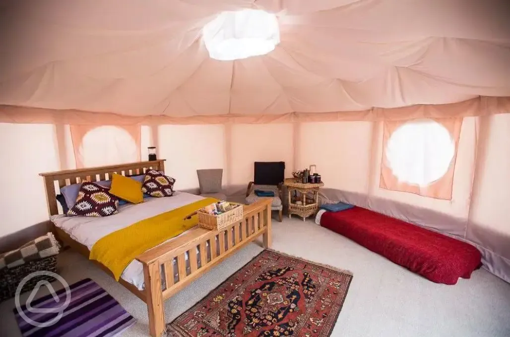 The garden yurt interior