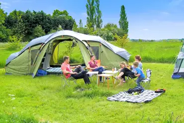 Grass pitches at Twitey's Camping and Glamping Meadows