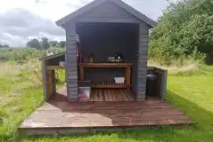 Yurts outdoor kitchen area