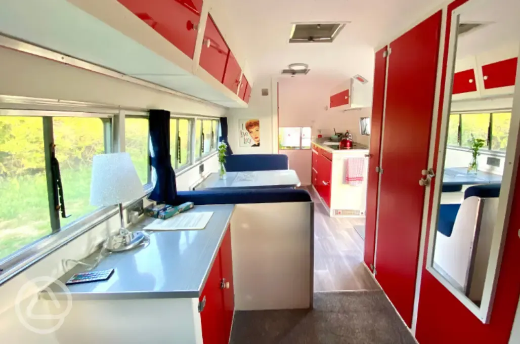 Airstream three bed interior