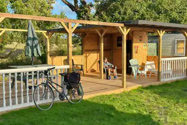 Ranch-style communal area for shade, shelter and socialising