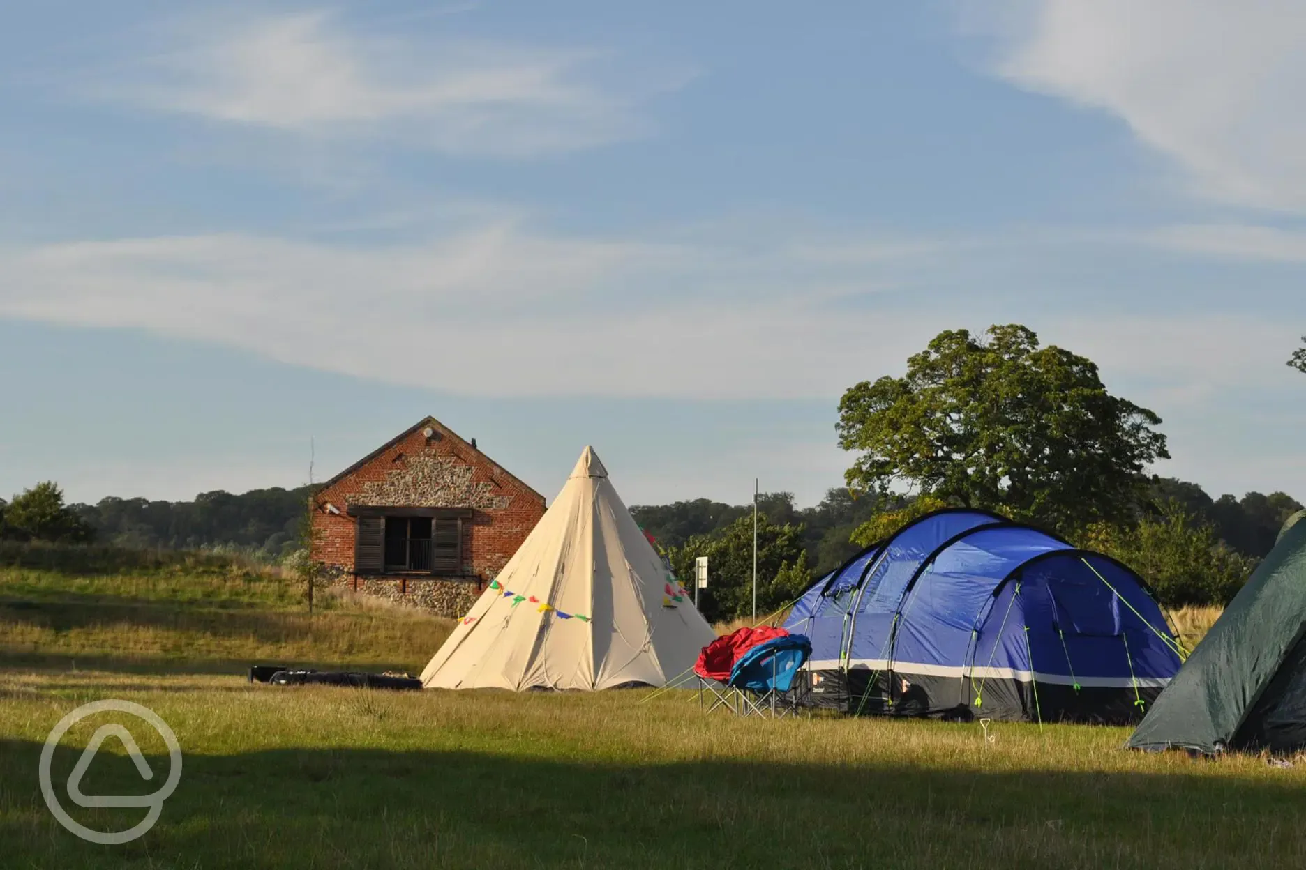 Boutique bell tent and non electric grass pitches 