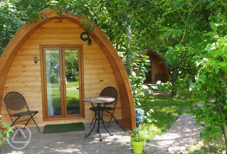 Woodland glamping pods (groups only)