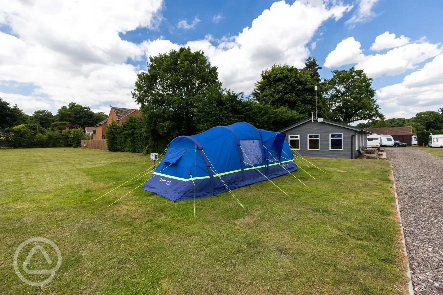 Grass camping pitches