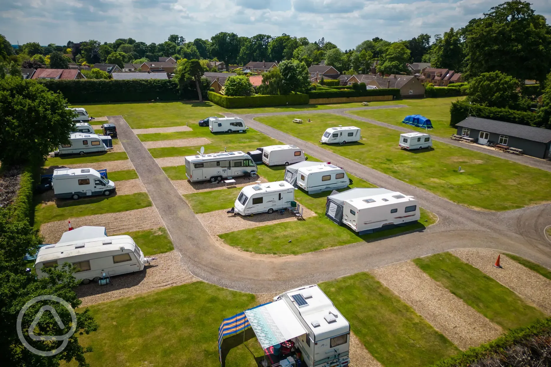 Hardstanding and grass touring pitches