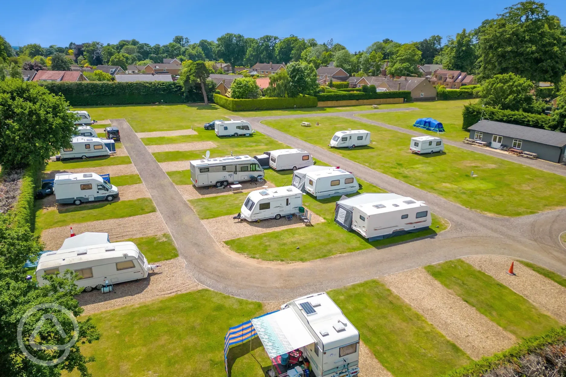 Hardstanding and grass touring pitches