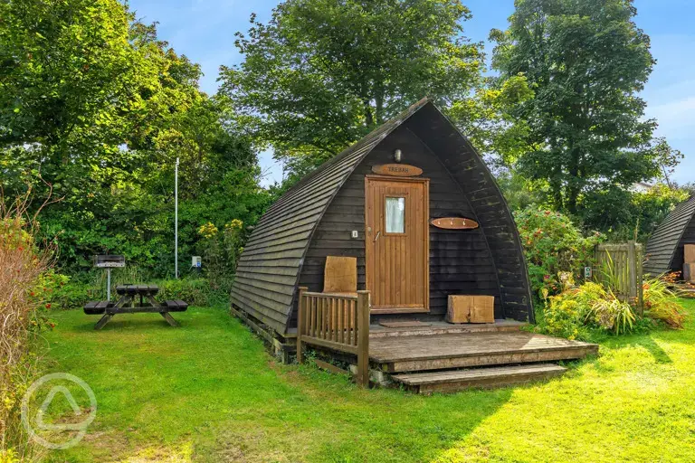 Wigwam camping cabins at Tehidy Holiday Park