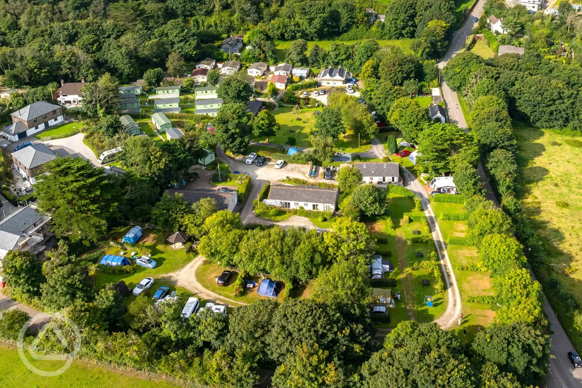 Aerial of the campsite