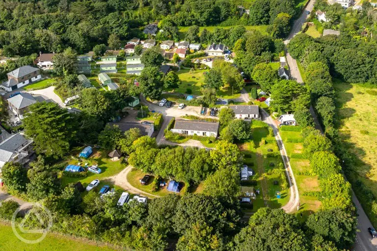 Aerial of the campsite