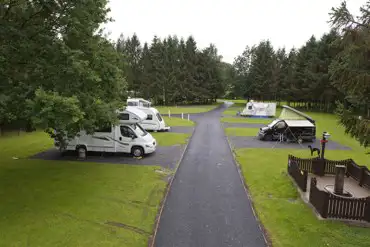 Units on Hardstanding pitches at Blackmore Club Campsite