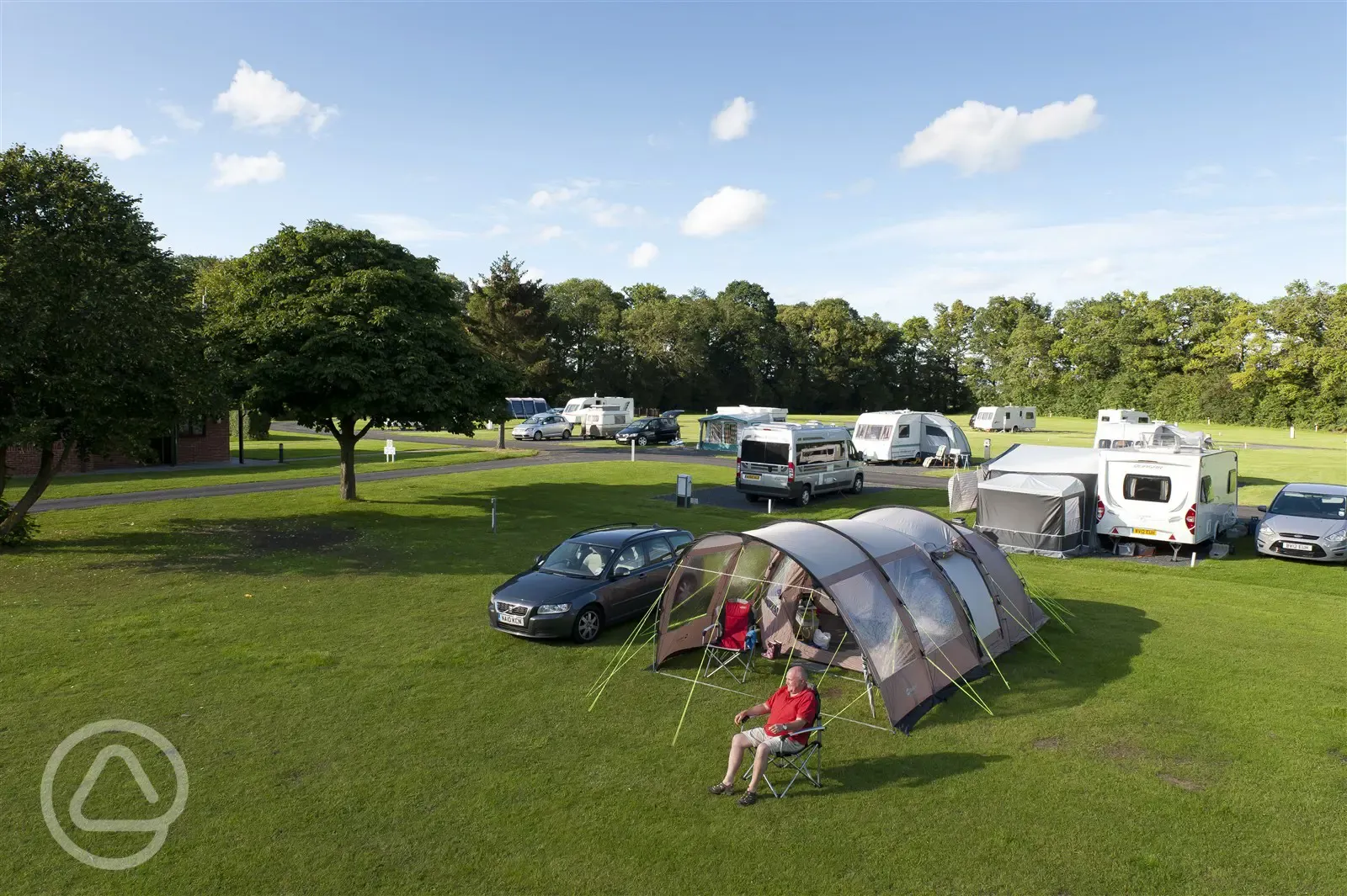 Units pitched at Blackmore Club Campsite