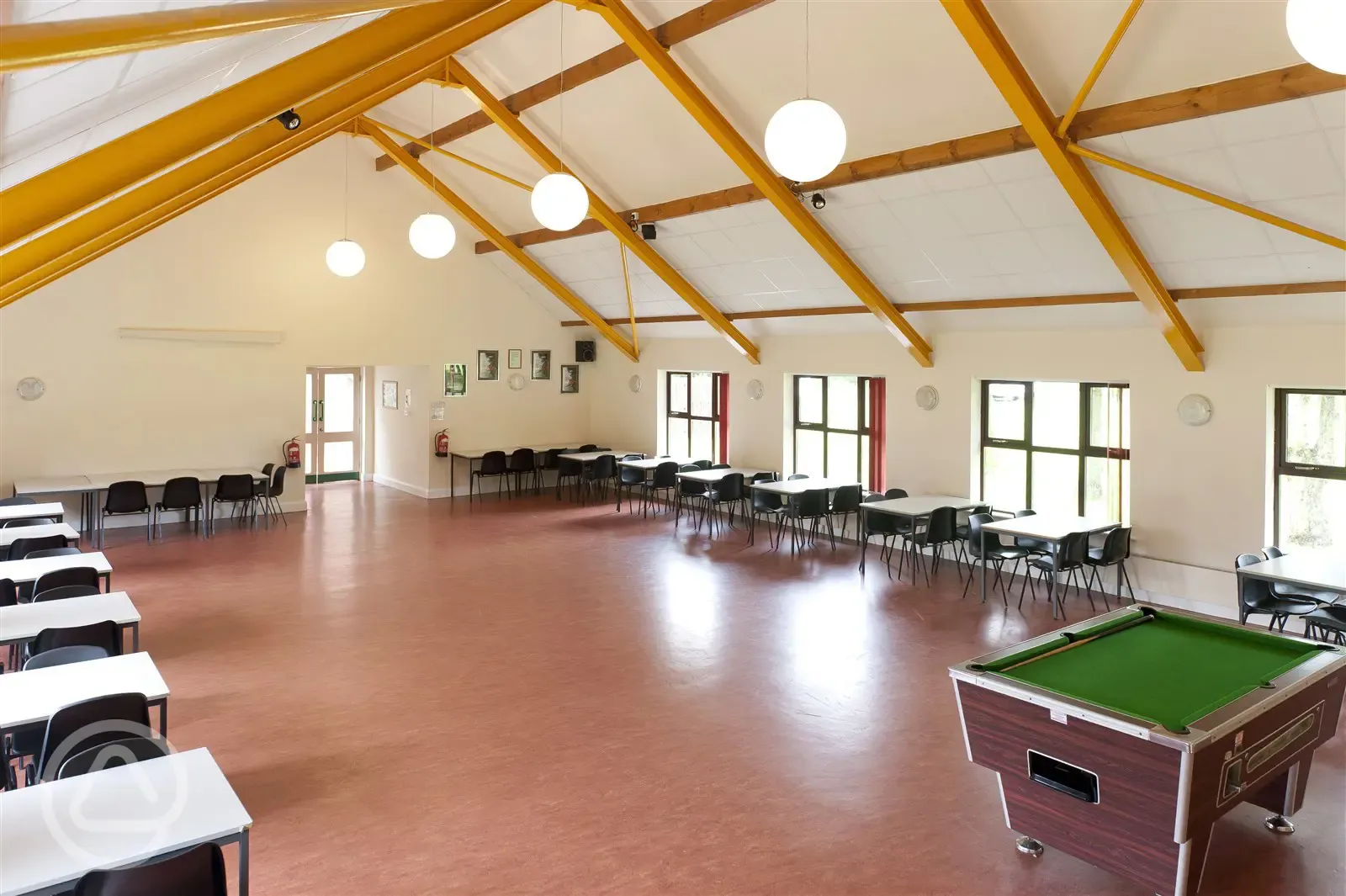 Recreation room at Blackmore Club Campsite